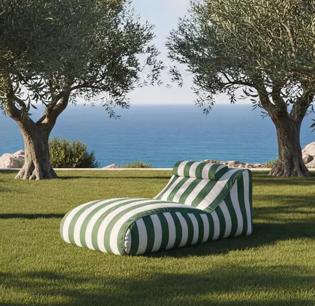 Transats - Chaise longue Chillero verte - CONTURE