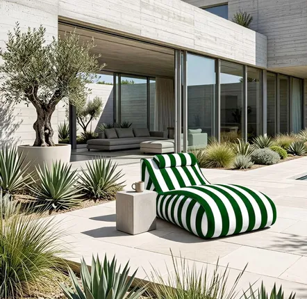 Transats - Chaise longue Chillero verte - CONTURE