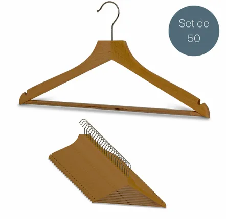 Mobilier et rangements pour bureau - MAWA cintre en bois avec encoche jupes hêtre naturel 45cm par 50 - MAWA
