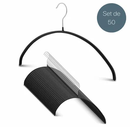 Mobilier et rangements pour bureau - MAWA cintre métal pour tops noir 40cm par 50 - MAWA