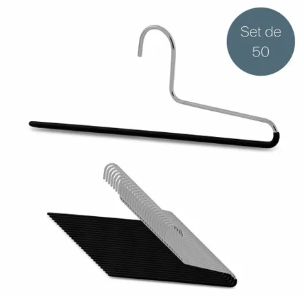 Autres fournitures bureau  - MAWA cintre à pantalon antidérapant métal noir 35cm par 50 - MAWA