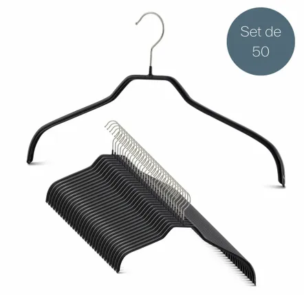 Mobilier et rangements pour bureau - MAWA cintre supérieur métal pour chemises noir 41cm par 50 - MAWA