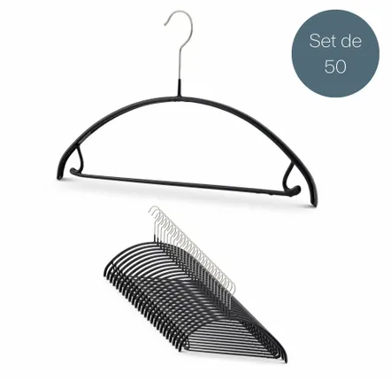 Mobilier et rangements pour bureau - MAWA cintre métal avec crochet pour jupes noir 42cm par 50 - MAWA