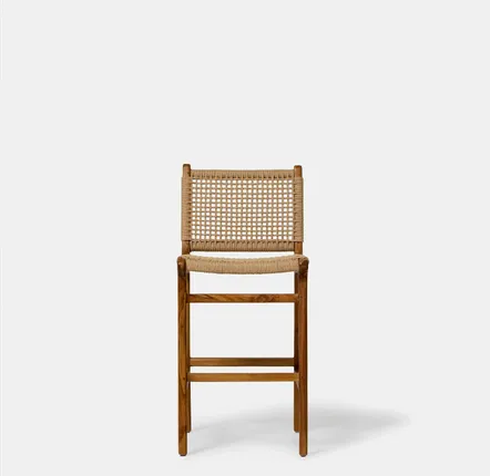 Tabourets - Tabouret de barPunta - Naturelle en teck massif - DESIGN TRIP