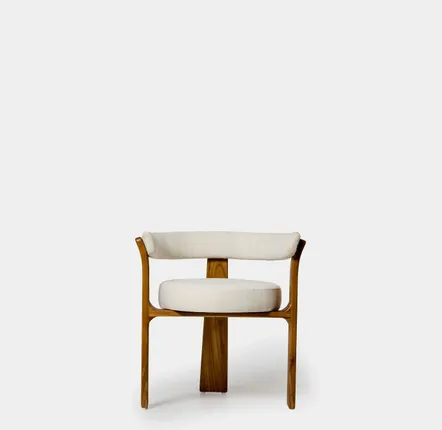 Chaises - Chaise Saya - blanche en teck massif - DESIGN TRIP