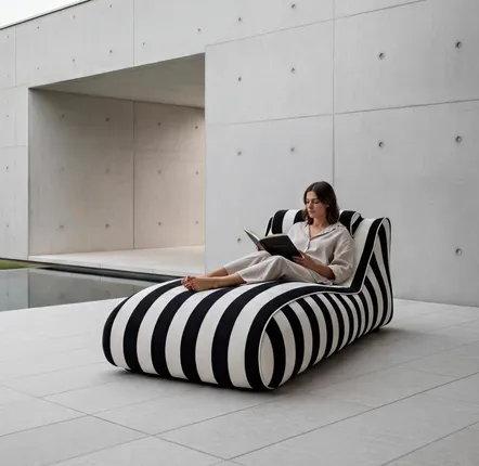 Deck chairs - Chillero lounger Black - CONTURE