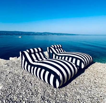 Deck chairs - Chillero lounger Black - CONTURE