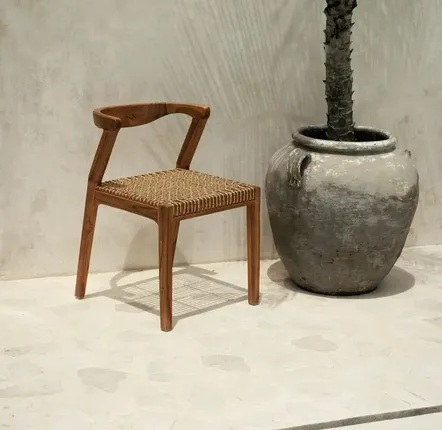 Chaises - Chaise Late en teck massif et corde - DESIGN TRIP