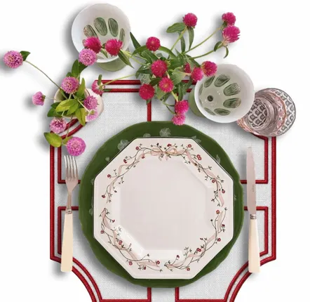 Christmas table settings - Scuol linen placemats - LA CUCA