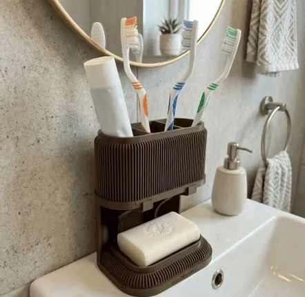 Installation accessories - Support vertical salle de bain 2-en-1 - CRÉA-TH