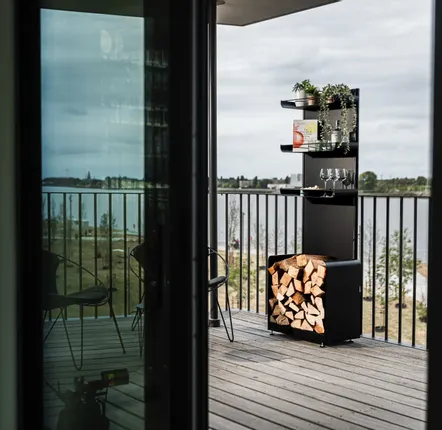 Outdoor space equipments - Urbn Wood - Charcoal Black - Vertical Storage - URBN GARDN