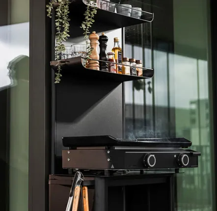 Cuisines de jardin - Urbn Plancha - Silk Grey - Outdoor Kitchen / Coffee corner - URBN GARDN