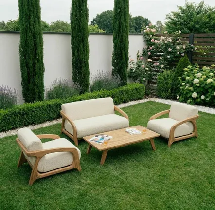 Lawn sofas   - Pola 4-Seater Garden Lounge Set - DESIGN TRIP