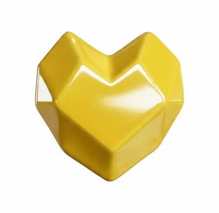 Cadeaux - Crochet Cœur Jaune - LETSHELTER