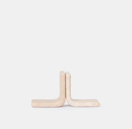 Autres fournitures bureau  - Serre-livres Batu en marbre blanc - DESIGN TRIP