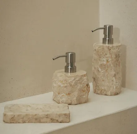 Installation accessories - Erosi white marble soap dispenser - M - DESIGN TRIP
