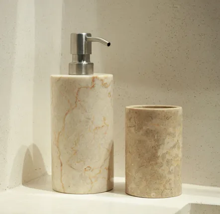 Installation accessories - Marbel white marble soap dispenser - DESIGN TRIP