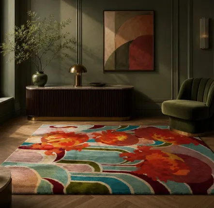 Rugs - Contemporary artistic rug — UNIQUE PIECE — SPRING 1920. - ATELIER SAGRADO