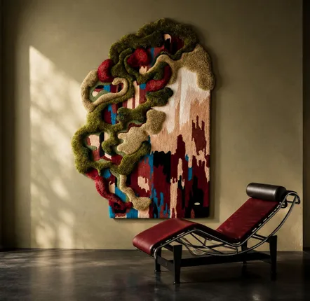 Contemporary carpets - Architectural textile mural work — UNIQUE PIECE — KENE - ATELIER SAGRADO