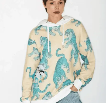 Prêt-à-porter - Sweat à capuche imprimé intégral « White Heron » - MARALETTO