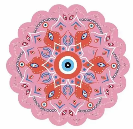 Travel accessories - Mandala Rose Round Beach Towel - BEACH VIBES