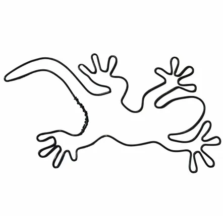 Children's bedrooms - Wire Wall Decoration - Salamander Silhouette - To be pinned - BIJOUX DE MUR