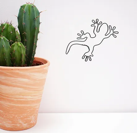 Children's bedrooms - Wire Wall Decoration - Salamander Silhouette - To be pinned - BIJOUX DE MUR
