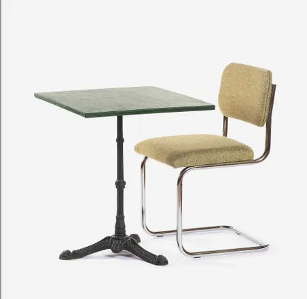 Autres tables  - Table bistrot rectangulaire pied belle époque B_18 600*600 - SILLON