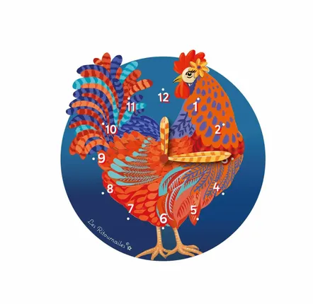 Horloges - Horloge temps Emma Poule - LES RITOURNAILES