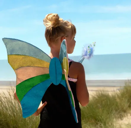 Déguisements pour enfant - Ailes de Papillon Bleue Arc en Ciel - Déguisement - LABAY
