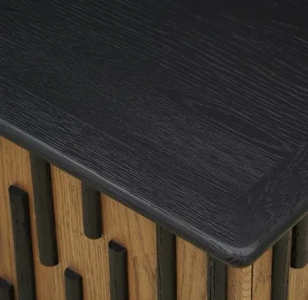 Office furniture and storage - STORAGE UNIT 'ART DECO' OAK BLACK/BEIGE - FANCY