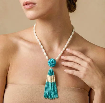 Bijoux - Collier pendentif pompon - Manitoba - NATURE BIJOUX