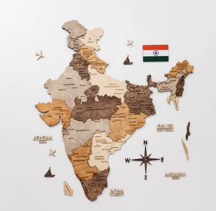 Customizable objects - Personalized 2D/3D Regional Map - ENJOY THE WOOD