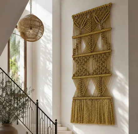 Tapisseries - Décoration Murale Textile - Couleur Doré - NŒULUXE