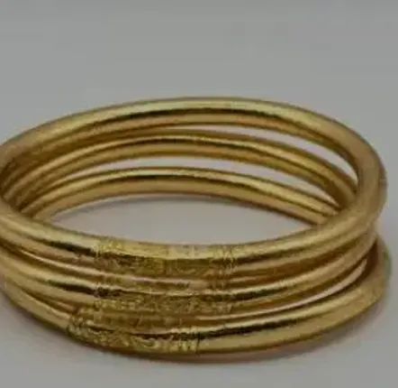 Bracelets - JONC BOUDHHISTE 5 MM LIGHT GOLD - JOLIE JULIE