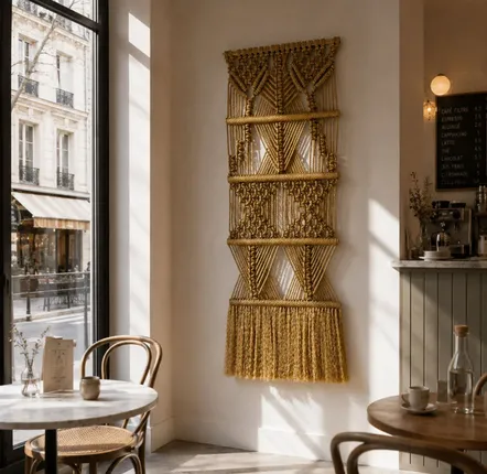 Tapisseries - Décoration Murale Textile - Couleur Doré - NŒULUXE