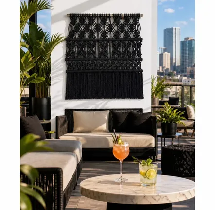 Tapisseries - Décoration Murale Textile - Couleur Noir - NŒULUXE
