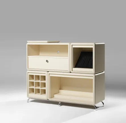 Buffets - Curtis — Meuble vinyle sculptural & espace d'écoute - GROOVALY
