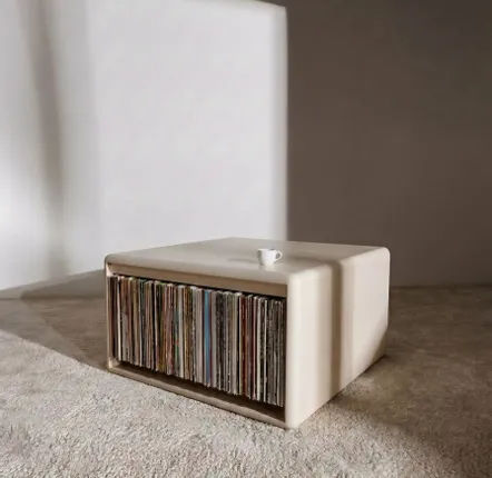 Tables basses - Thelonious — Table basse sculpturale pour vinyles - GROOVALY