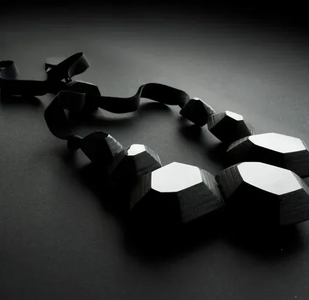 Customizable objects - LEATHER JEWELRY - PERL' PRINT necklace - SOPHIE • TERRIERE BIJOUX DE CUIR