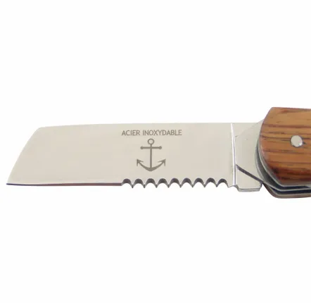 Couteaux - Couteau du marin en bois, pochette cuir - TRADE WINDS