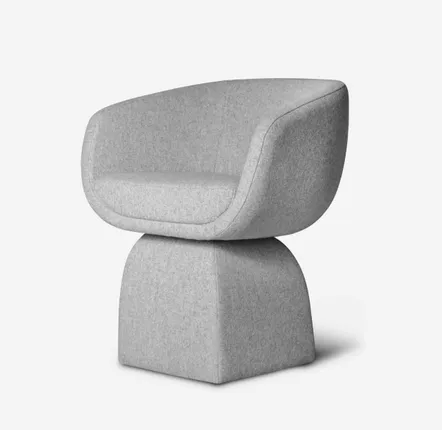 Lounge chairs for hospitalities & contracts - Lounge Chair Oscar Upholstered Mustard Bouclé - Option COM/Swivel - DUISTT