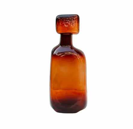 Art glass - PAIR OF ASS.DECORATIVE AMBER GLASS BOTTLE - FANCY