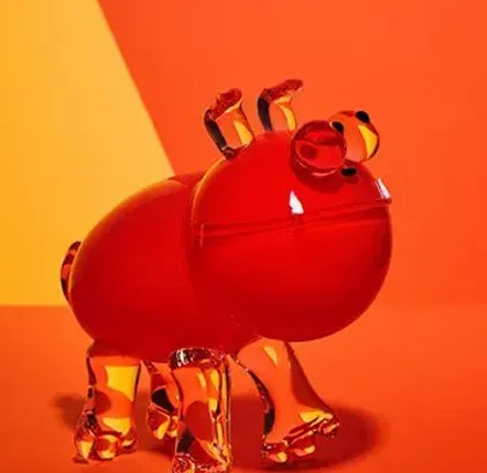 Art glass - Dog - Blown glass sculpture - CAT DESIGNER VERRIER