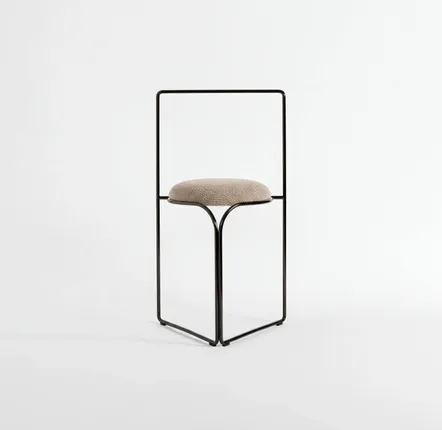 Tabourets pour collectivités - FLOW CHAIR, SCULPTURAL MINIMAL ULTRABLACK CHAIR - LAPIEGA