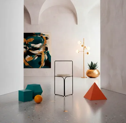 Tabourets pour collectivités - FLOW CHAIR, SCULPTURAL MINIMAL ULTRABLACK CHAIR - LAPIEGA
