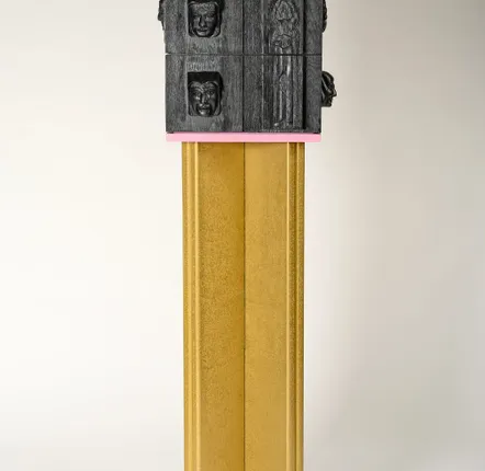 Writing desks - Wooden and brass Secretary - Pierre-Charbel - ESMERY EBENISTERIE