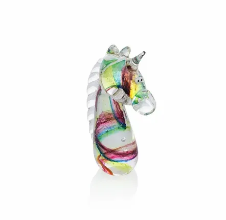 Art glass - Mini unicorn - Blown glass sculpture - CAT DESIGNER VERRIER