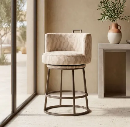 Tabourets - Tabouret Dana beige - EMPREINTE DU TEMPS