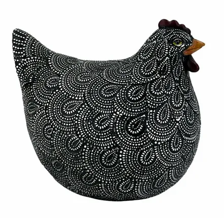 Sculptures, statuettes et miniatures - Figurine poule 14cm en Résine - ROLANDE DU DREUILH  LACE JEWEL
